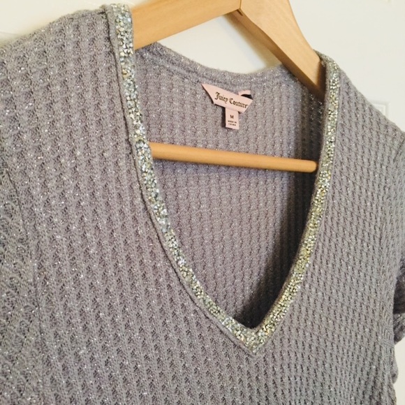 Juicy Couture size M gray w/silver top - Picture 6 of 7